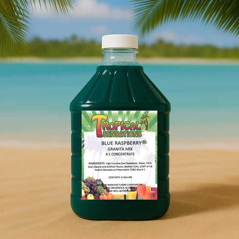 64 oz Smoothie Slushie Mix, Tropical Sensations, bottle (Blue Raspberry)