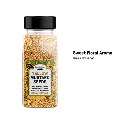 (13.44 Unpretentious Yellow Mustard Seeds Mild Mustard Flavor, Great in Dips & Dressings, Enriches Flavor Profile