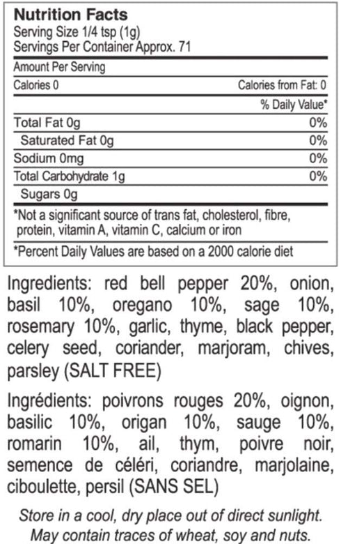 The Gourmet Collection Spice Blends Pasta Herb Blend, Seasoning for Cooking, 156 Servings