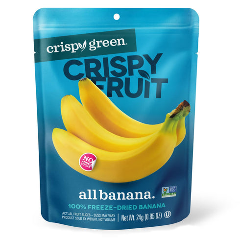 Crispy Green Freeze-Dried Banana Fruit Snacks, 0.85 Oz (Pack of 12), 100%