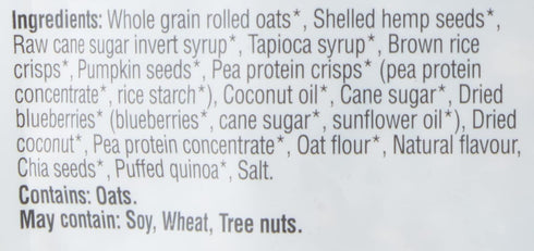 10oz, 10 3.6 3 10 Packaging (Pack 2) Manitoba Harvest Hemp Yeah Granola, Blueberry, with g of Protein, g Omegas, g