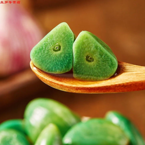 Sivia Garlic,50/Bag,emerald (10pack) Laba Green Garlic,Jade Pickled Green Vegetable, Chinese Specialty,sweet
