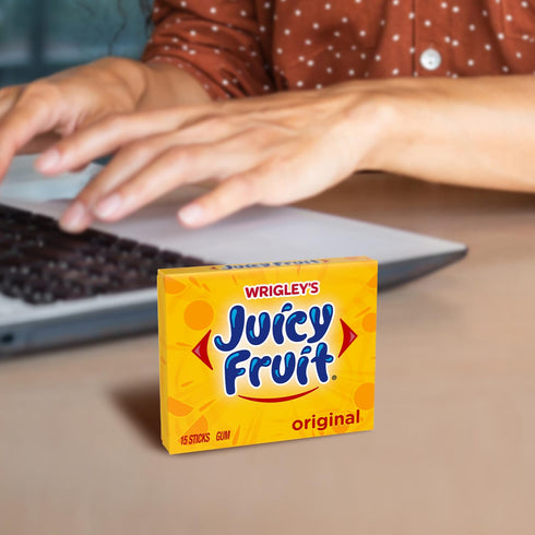 Juicy Fruit Gum 15 (10 Pack) Original Bubble Chewing Gum, pieces