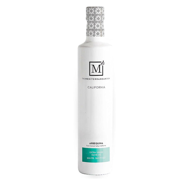 The Mediterranean Dish Arbequina California Gourmet Extra Virgin Olive Oil Cold Pressed