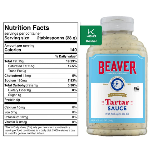 11.5 oz (Pack 6) Beaver Brand Tartar Sauce