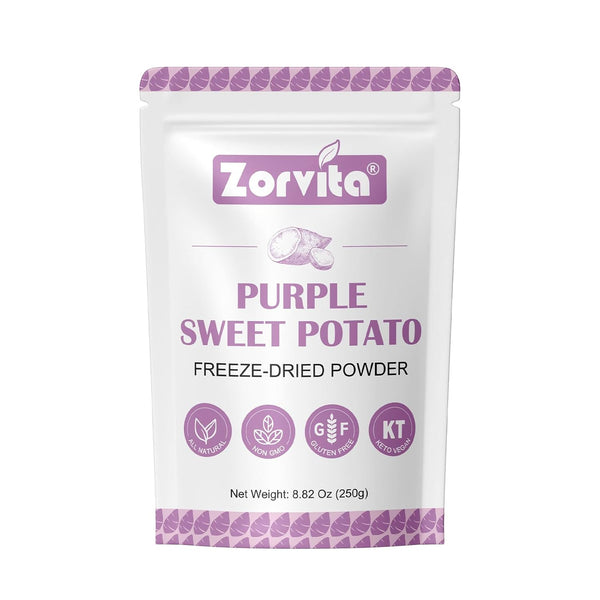 Zorvita Purple Sweet Potato Powder 8.82 Oz, Natural Purple Superfood Color Powder, Vegan,
