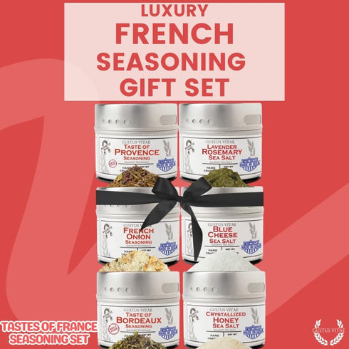 Set Pack GLP-1 French Seasoning Gift | Tastes of France | Artisanal Spice Blends Six | Non GMO, All Natural | No MSG