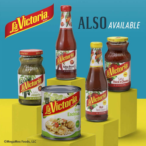 8 (Pack 12) La Victoria Mild Red Taco Sauce, -Ounce Glass Bottles
