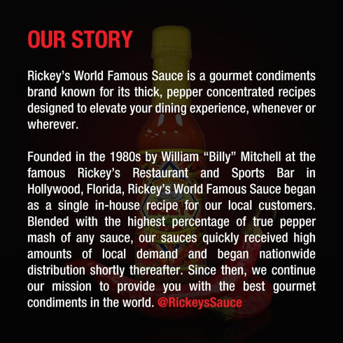 Famous RICKEY'S Hot Sauce - Original Flavor