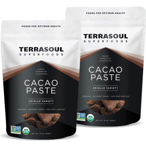 Terrasoul Superfoods Raw Organic Cacao Paste/Liquor, 2 Pounds