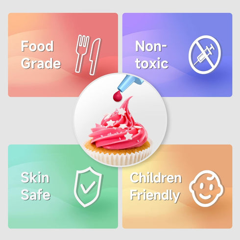 36 6ml/bottle Cakestar Food Coloring Liquid, Vibrant Food Coloring for Slime, Upgraded Food Dye Concentrated Neon Food