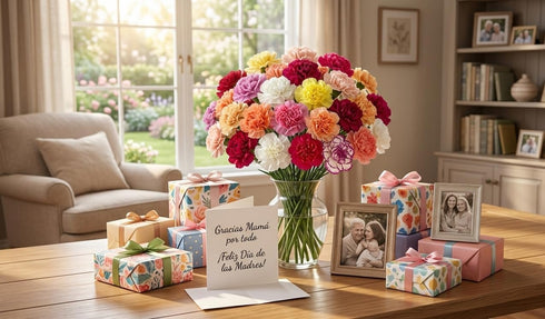 50 Pack FlowerPrime Mother's Day Carnations - Fresh Natural Cut Flowers Special Holiday Variety