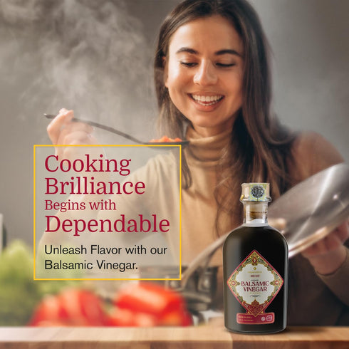 8.45 Oz 60 65% Dependable Food Balsamic Vinegar of Modena Fl | Aged Days | High Density, Grape Must | Kosher | Classic