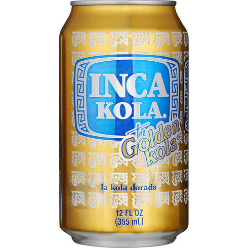 Inca Kola 12oz (Pack 15, 180 Oz) , The Golden Kola Soda, Carbonated Beverage Drink, Can of Total of Fl