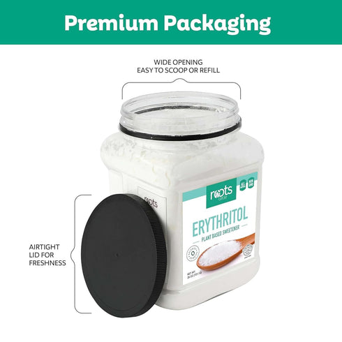(26 (Pack 2)) Roots Circle Premium Erythritol Sweetener - Zero Calorie Plant-Based Sugar Alternative for Baking