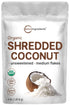 Organic Shredded Coconut Flakes, 4lbs Raw Unsweetened, Great for Baking, Smoothies & Garnish, Non-GMO
