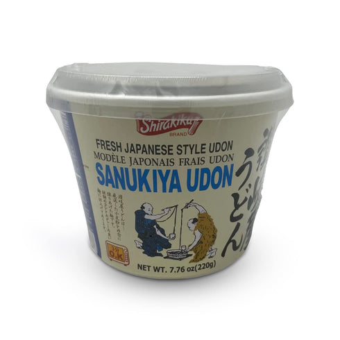 Shirakiku Sanukiya Udon Noodles Fresh Japanese Style Instant Udon Bowl, Thick &