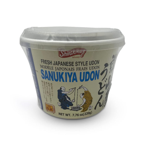 Shirakiku Sanukiya Udon Noodles Fresh Japanese Style Instant Udon Bowl, Thick &