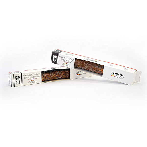 Carmen & Lola Eat Espaa! Iberico Chorizo 7 oz + Iberico Salchichon 7 oz by Fermin (2