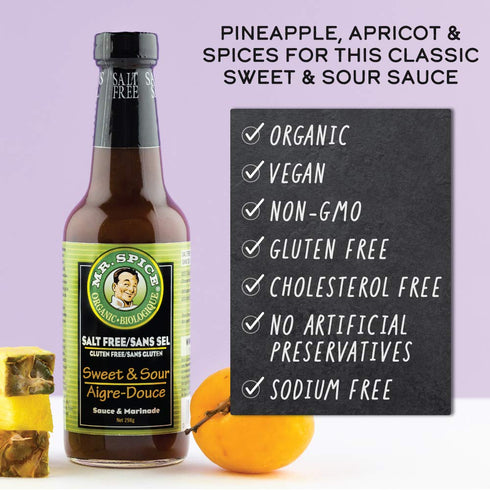 Mr. Spice Organic - Salt Free Sauce (Sweet & Sour, Single)