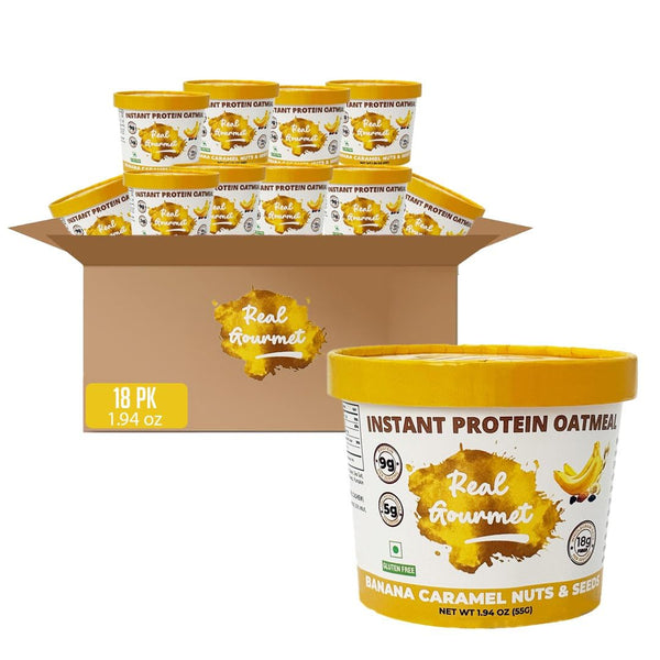Generic Real Milk & Cream Protein Oatmeal (18 count). Sold in 9,000+ stores