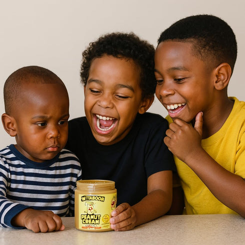 Nuttaboom 8oz Peanut Cream Spread Natural Nut Butter with Shea Butter & Organic Coconut Oil, No Palm Oil, Healthy Bread