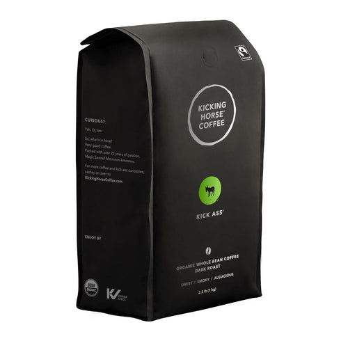 Kicking Horse Coffee, Kick Ass, Dark Roast, Whole Bean, Certified Organic, Fairtrade,