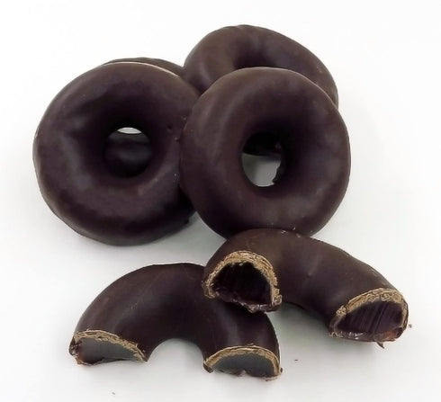 (1.5LB) Bayside Candy Chocolate Raspberry Rings - Dark Chocolate Covered Raspberry Jell Rings - Jelly Rings