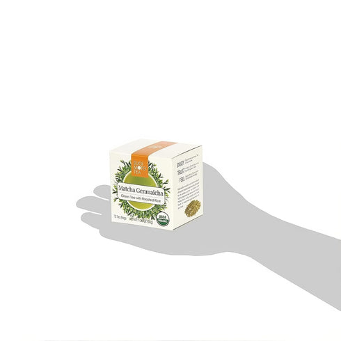 SUGIMOTO TEA Japanese Organic Matcha Genmaicha Tea Bags, 12 Count Pack