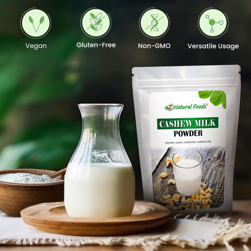 1 lb Z Natural Foods Unsweetened Cashew Milk Powder - Plant/Nut Milk For Healthy Heart, Bones, Skin - Substitute
