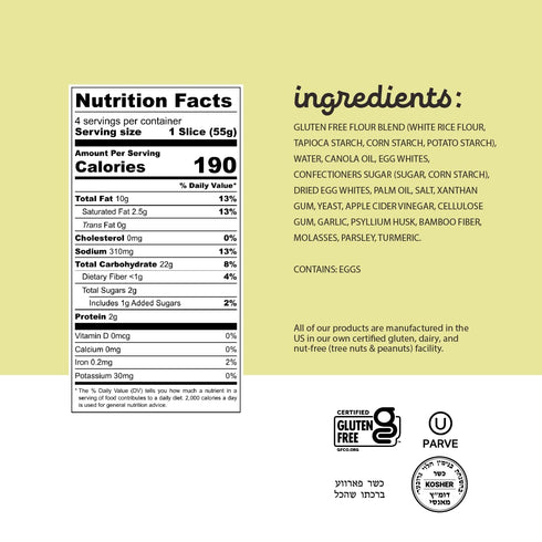 7.8 (pack 3) Katz Gluten Free Texas Toast, Fluffy Garlic Bread. Free of Dairy, Tree Nut, Peanut, and Soy. Kosher. Ounce