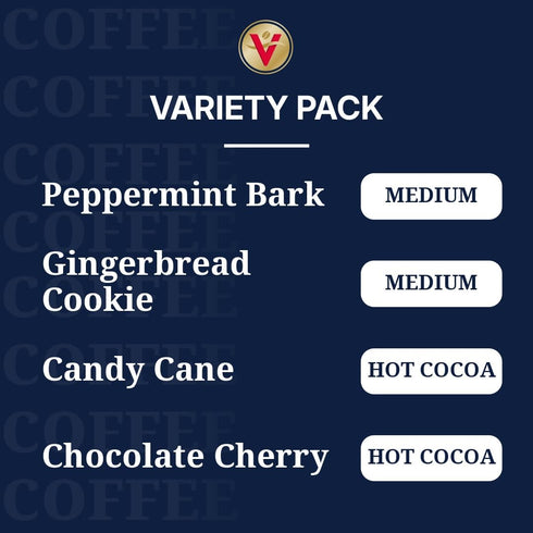 Pack, 36 Count, Victor Allen's Coffee Holiday Favorites Coffee & Hot Cocoa Mix Variety Single Serve K-Cup & Coffee Pods