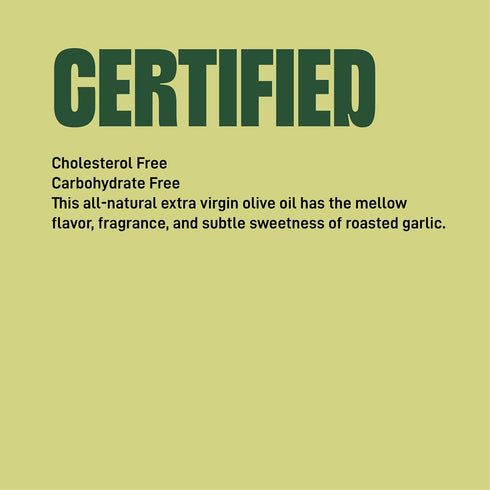 32 Oz Colavita Roasted Garlic Extra Virgin Olive Oil, Fl Cold Pressed EVOO Infused with Natural Roasted Garlic Flavor