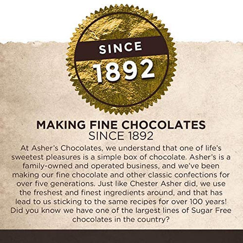 1892 (5 Asher's Chocolates, Sugar Free Dark Chocolate Raspberry Jellies, Diabetic Friendly Chocolate, Small Batches