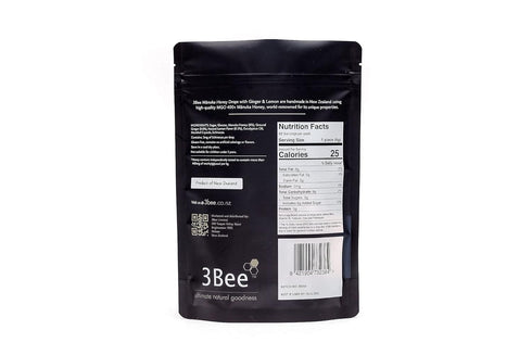 3Bee 400+ Manuka Honey Drops MGO with Ginger & Lemon