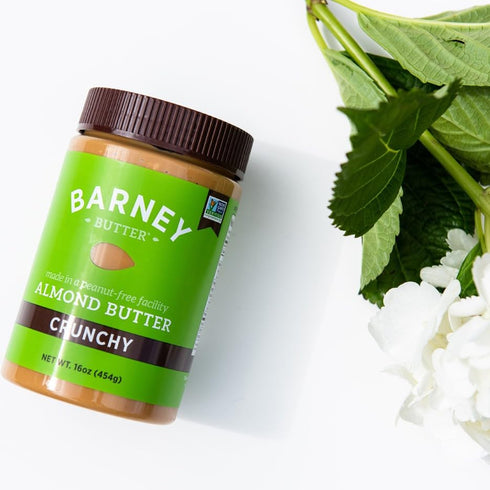 16 (Pack 2) Barney Butter Almond Butter, Crunchy, Ounce Jar, Skin-Free Almonds, No Stir, Non-GMO, Gluten Free, Keto