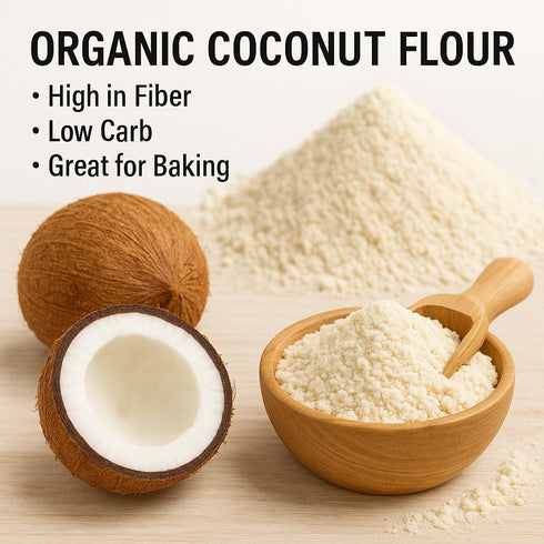 (2 LBS) Anna and Sarah Organic Coconut Flour, Kosher, Gluten Free, Halal, Non GMO, Vegan, Keto Friendly, in Resealable