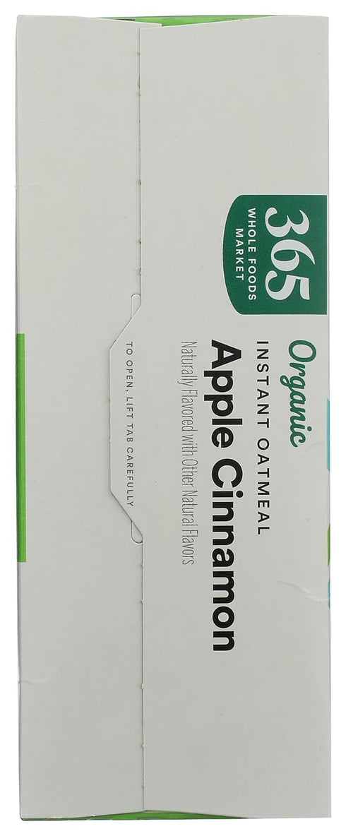 365 1.41 Packets (Pack 8) by Whole Foods Market, Organic Instant Oatmeal, Apple Cinnamon, Ounce