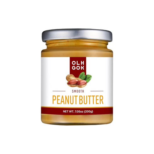 OLHGOK 100% Korean Peanut Butter Smooth Net Wt. 7 oz (200g)