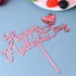 10pcs Happy Mothers Day Cake Toppers Acrylic Picks for Mothers Day Birthday Cake Decoration - Rose Gold