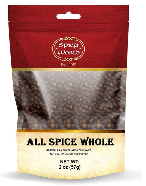 Spicy World Whole Allspice Berries 2oz (57g) Premium Quality, Natural & Vegan, Aromatic All