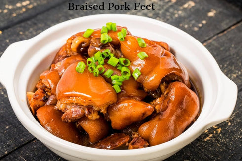 Amba's Quality Cured Products 32oz (2 lbs) Pack Cured Salted Pork Feet (Patas De Cerdo Saladas), Net Weight Vacuum Bag