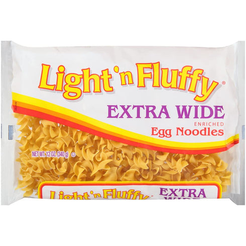 Light 'n Fluffy Extra Wide Egg Noodles, 12 oz (340 g) (Pack