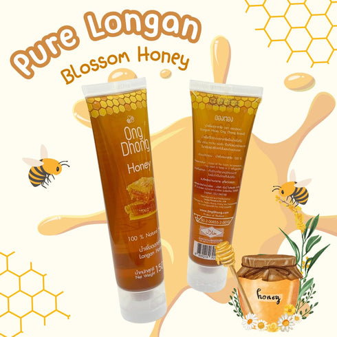 Generic 150g 3 Longan Flower Honey Thai Single-Origin Honey from Longan Blossom, Mild Fruity Aroma, x