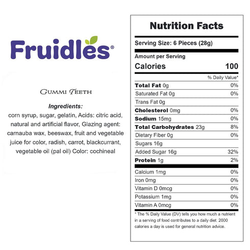 Gummi Gummies (4.4 Fruidles Teeth Candy, Delicious Fruit Flavors Pounds)
