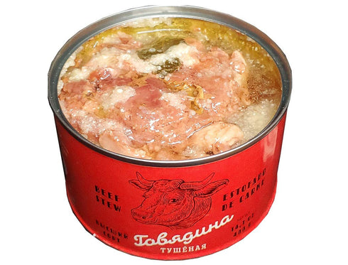 Slavos 14.1 400 100% Beef Stew canned ( Ounce / Gram ) Tushonka. Natural meat