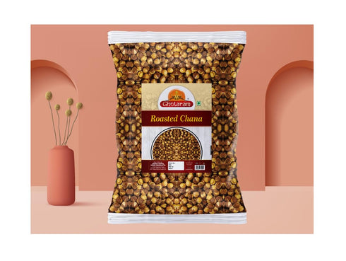 GHOTARAM Minerals-350g*1Pack Roasted Bengal gram chhana Bhuna chana channa gram Roasted garbanzo, Roasted Bhuna