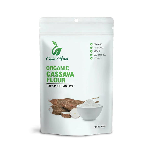 CEYLON HERBS Cassava Flour - 100% Pure, Gluten-Free, Grain-Free Flour for Baking and Cooking