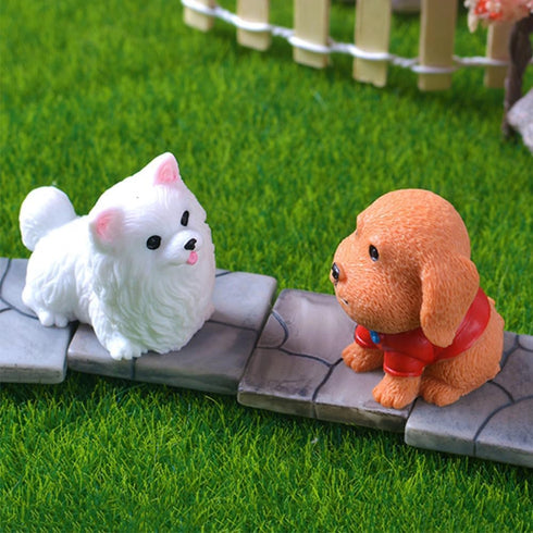 MAOMIA 12 Pcs Mini Dog Figure Animal Toys, Cake Topper Puppy Figures, Miniature Dog Figurines Collection Playset
