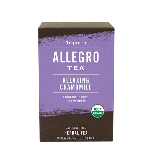 Allegro Tea Organic Chamomile Tea Bags, Relaxing, 20 Count